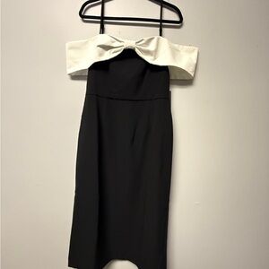 Julia Jordan Black and White Strapless Dress